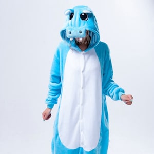KIGURUMI Cosplay Romper Charactor Animal Hooded Night Adult Clothes ...