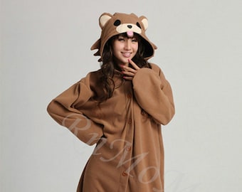 KIGURUMI Cosplay Romper Charactor animal Hooded PJS Pajamas Pyjamas Xmas gift Adult  Costume sloth outfit Sleepwear pedobear