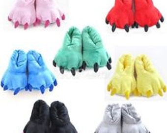 Animal Paw Soft Plush  Claws Slipper   Slippers  Paws Feet for kids children Warm Shoes