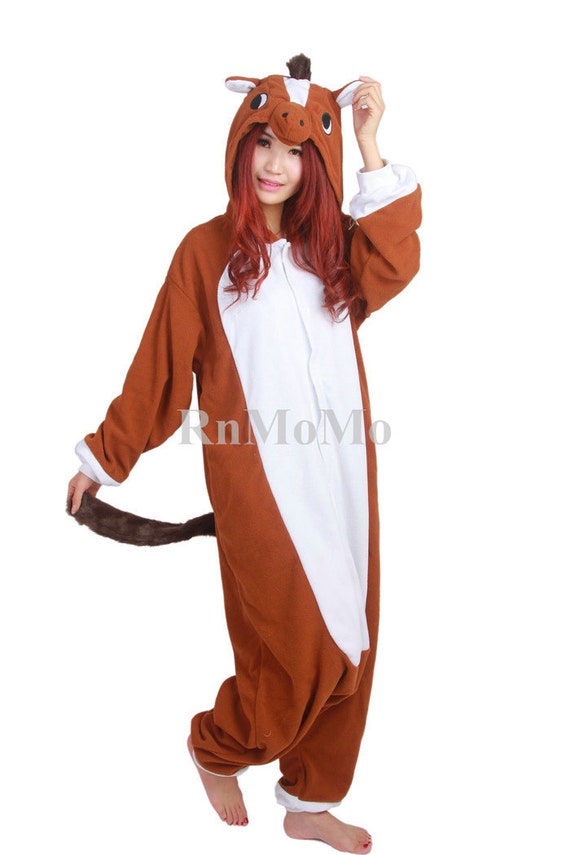 Horse KIGURUMI Cosplay Charactor Animal Pajamas Pyjamas Xmas Gift