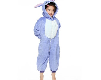 Halloween KIGURUMI Animal Cosplay Costume  Kid SLOTH blue Stitch