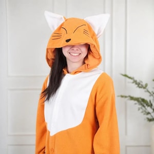 KIGURUMI Cosplay Romper Charactor animal Hooded Night Adult  clothes Pajamas Pyjamas Costume sloth  outfit Sleepwear fox animal onesie