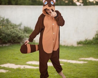 KIGURUMI Animal Pajamas Pyjamas Costume  Adult / Kid SLOTH - raccon