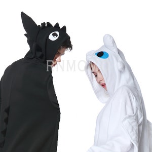 Lovers Cosplay Romper Charactor animal Hooded Nightclothes Pajamas Pyjamas Costume outfit Sleepwear dargon image 1