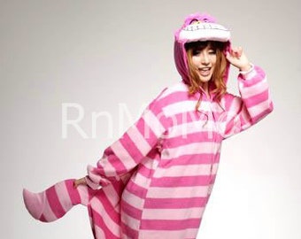 KIGURUMI Cosplay Romper Charactor animal Hooded Night clothes Pajamas Pyjamas Costume sloth  outfit Sleepwear   cheshire cat