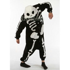 KIGURUMI Cosplay Romper Charactor animal Hooded Night clothes Pajamas Pyjamas Costume sloth outfit Sleepwear  skeleton