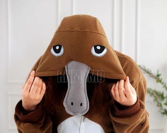 Vogelbekdier Kigurumi Kostuum Pyjama Volwassen Pyjama voor Vrouwen Mannen Jongen Meisje Liefhebbers Eendenmol Pyjama Unisex