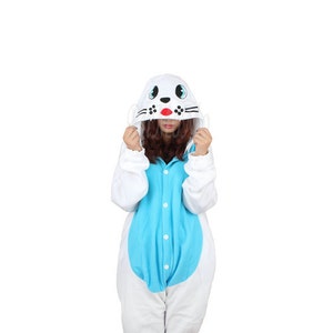 KIGURUMI Cosplay Romper Charactor animal Hooded PJS Pajamas Pyjamas Xmas gift Adult  Costume sloth  outfit Sleepwear  sea lion