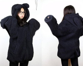 teddy bear jacket with hood and ears