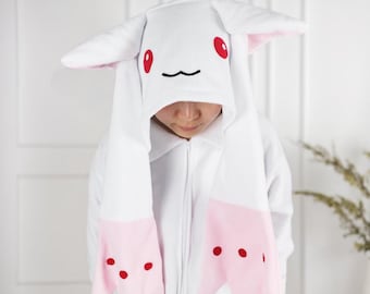QB Custom KIGURUMI rabbit Cosplay Romper animal Hooded halloween Costume halloween Xmas gift Adult Costume