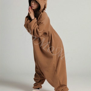 KIGURUMI Cosplay Romper Charactor animal Hooded PJS Pajamas Pyjamas Xmas gift Adult Costume sloth outfit Sleepwear pedobear image 2