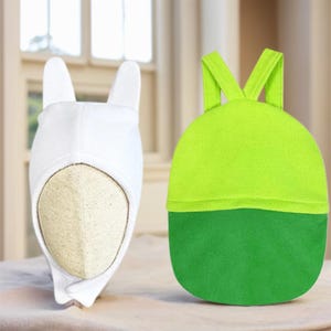 Adventure Time Finn Hat Backpack Set bag jake costume Cap halloween cosplay