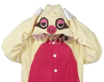 KIGURUMI Cosplay Romper Charactor animal Hooded PJS Pajamas Pyjamas Xmas gift Adult Costume sloth outfit Sleepwear Sloth