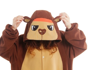 KIGURUMI Cospla Romper Charactor animal Hooded Nightclothes Pajamas Pyjamas Costume sloth outfit Sleepwear Orangutan King Kong