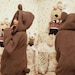 Teddy Bear Plush Ears Hoodies  Girl's Cute Coat Winter's Fashion Plush Hoodies Cute Coat Jacket 