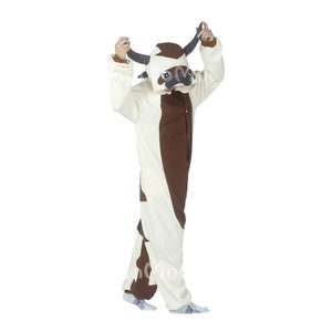 KIGURUMI Cosplay Romper Charactor animal Hooded PJS Pajamas Pyjamas Xmas gift Adult Costume sloth outfit Sleepwear cattle image 4