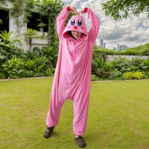 KIGURUMI Cosplay Romper Charactor animal Hooded PJS Pajamas Pyjamas Xmas gift Adult  Costume sloth  outfit Sleepwear Kirby