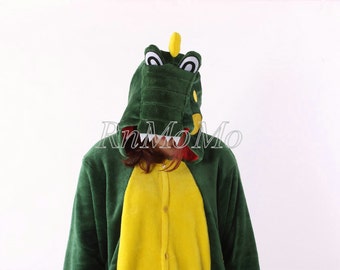 KIGURUMI Cosplay Romper Charactor animal Hooded PJS Pajamas Pyjamas Xmas gift Adult  Costume sloth outfit Sleepwear  Crocodile