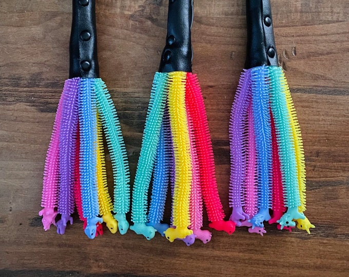 Rainbow Silicone Rainbow Flogger - Unicorn, Dinosaur, or Llama