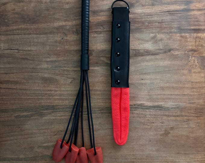 Tongue Flogger & Paddle Set