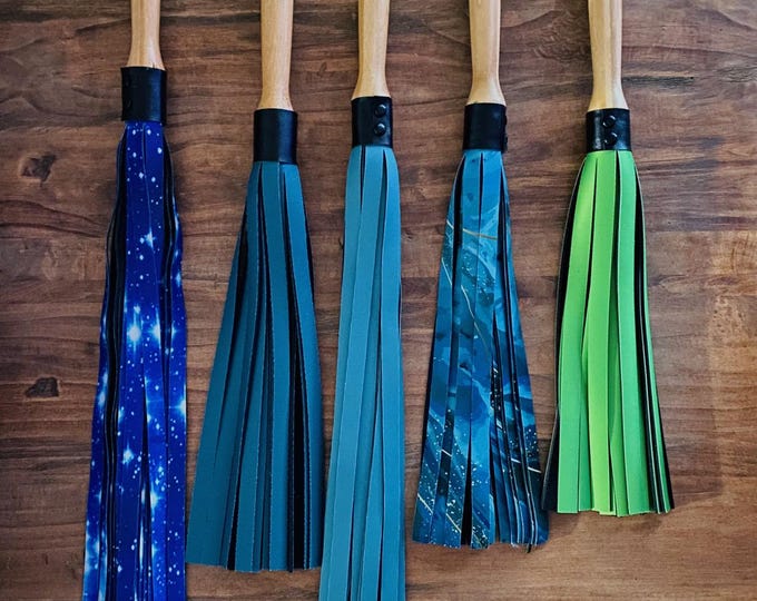 Leather Alternative Flogger with Bamboo Handle