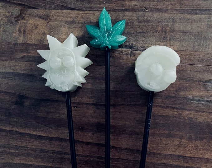 Wicked Wands - Rick, Morty, and Pot Leaf