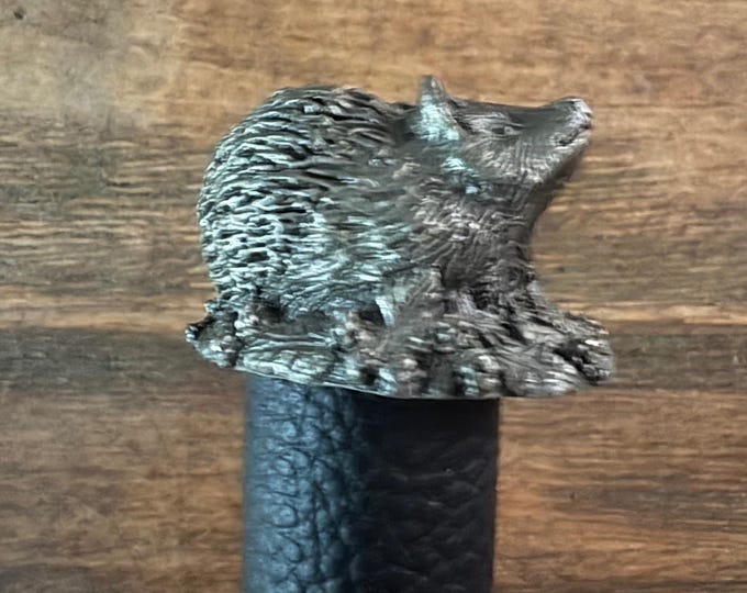 Hedge Hog Flogger with Black Leather Falls