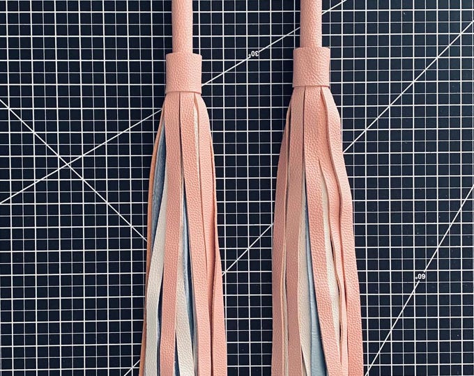 Leather Trans Flag Colored Flogger with Bubble Ball End