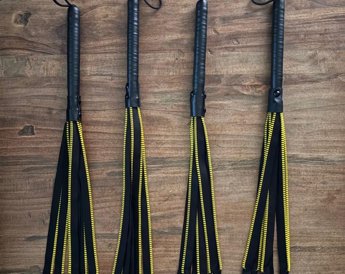 Black & Yellow Zipper Flogger