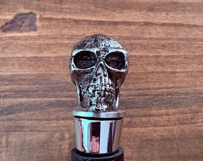 Skull Flogger with Black Leather Falls