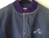 Rare CHALK LINE sz L RCA Nipper Blue Quilted Corduroy Jacket