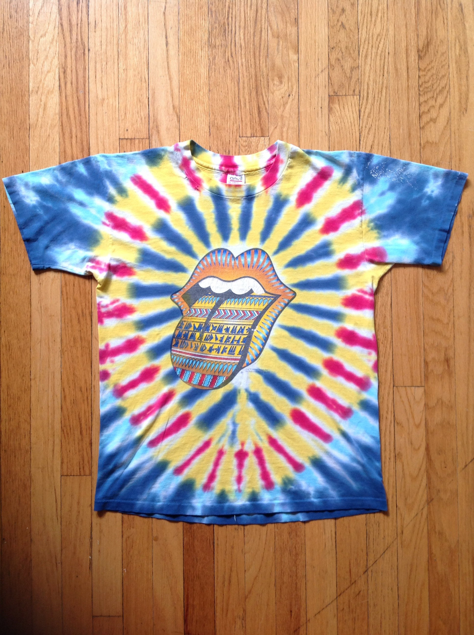 Authentic Vintage ROLLING STONES Distressed Tie-dyed Concert - Etsy