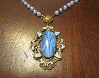 Neiger Brothers Necklace with Glass, Brass and Enamel