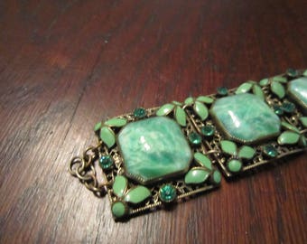 Neiger Brothers Bracelet with Brass, Enamel and Glass