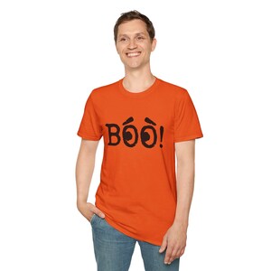 BOO! Graphic Tee Unisex Softstyle T-Shirt, Halloween Shirt, Comical Fun Classic Design, Free Shipping, Retro Halloween, Scary Srason