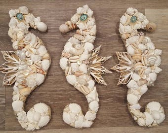 seashell seahorse etsy