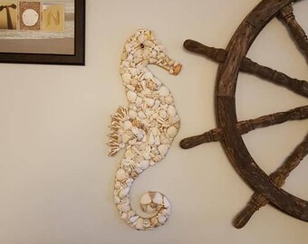 seashell seahorse etsy