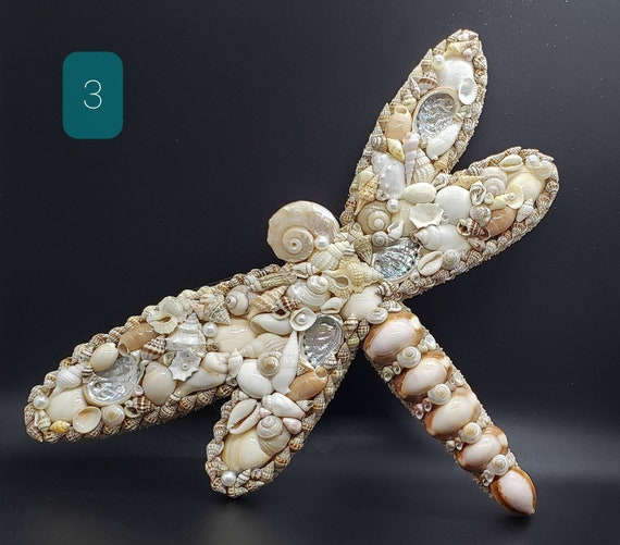 Seashell Dragonfly - Dragonfly Wall Art - Coastal Decor - Beach Decor