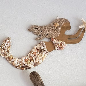 Seashell Mermaid - Beach Decor - Nautical Decor - Coastal Decor - Etsy