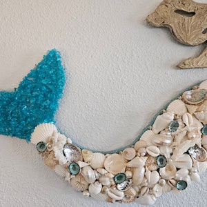 Seashell Mermaid - Beach Decor - Nautical Decor - Coastal Decor - Etsy