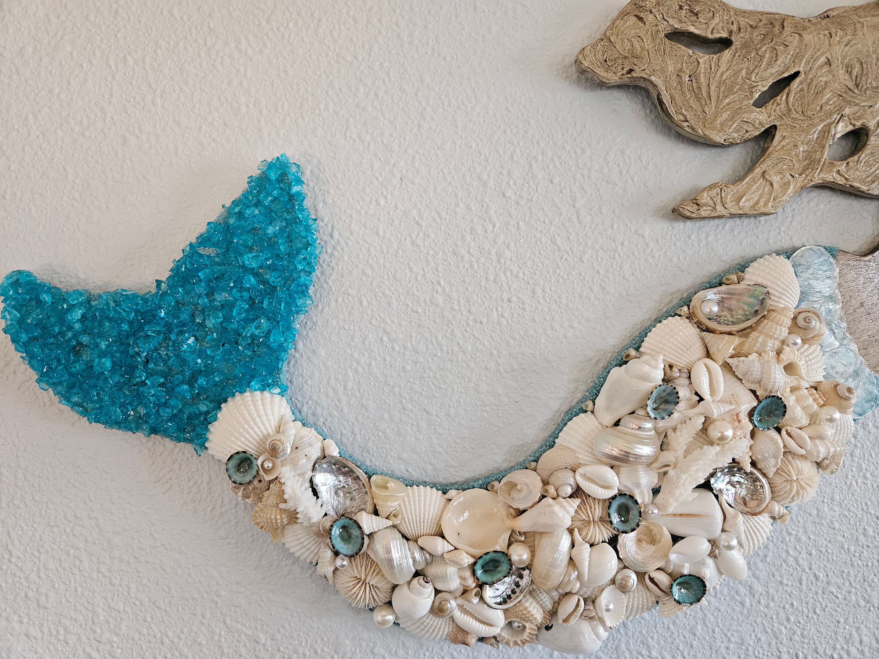 Seashell Mermaid - Beach Decor - Nautical Decor - Coastal Decor - Etsy