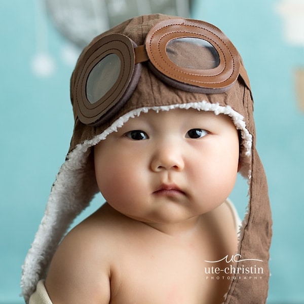 Baby Aviator Hat Etsy