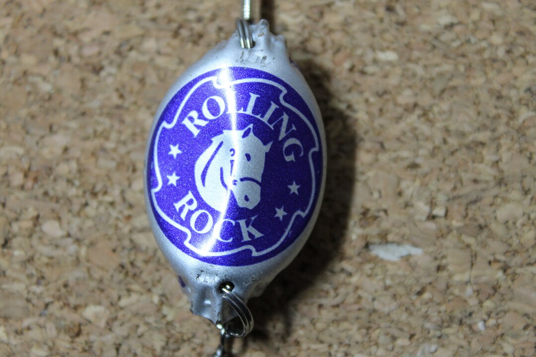 Rolling Rock Bottle Cap Fishing Lure Etsy