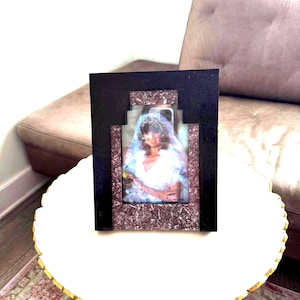Vintage Renoir Designs Marble Frame 1980s Postmodern Art Deco