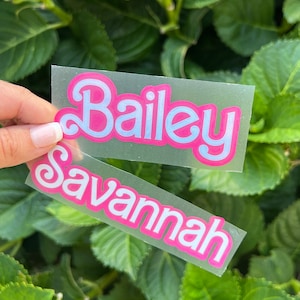 Personalized Decal | Initial Monogram Decals | Barbie Decal | Personalized Gift Idea | Water Resistant Stickers