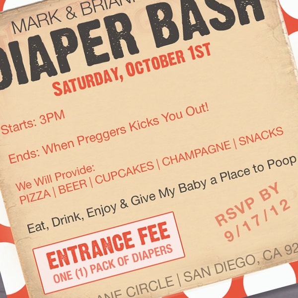 Diaper Bash - Baby Shower Invitation Printable