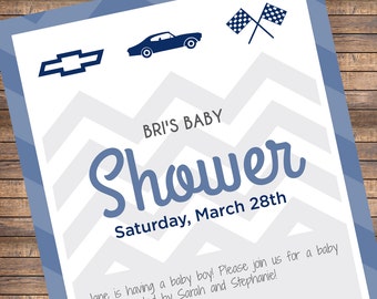 Baby Shower Invitation - Car Baby shower Printable