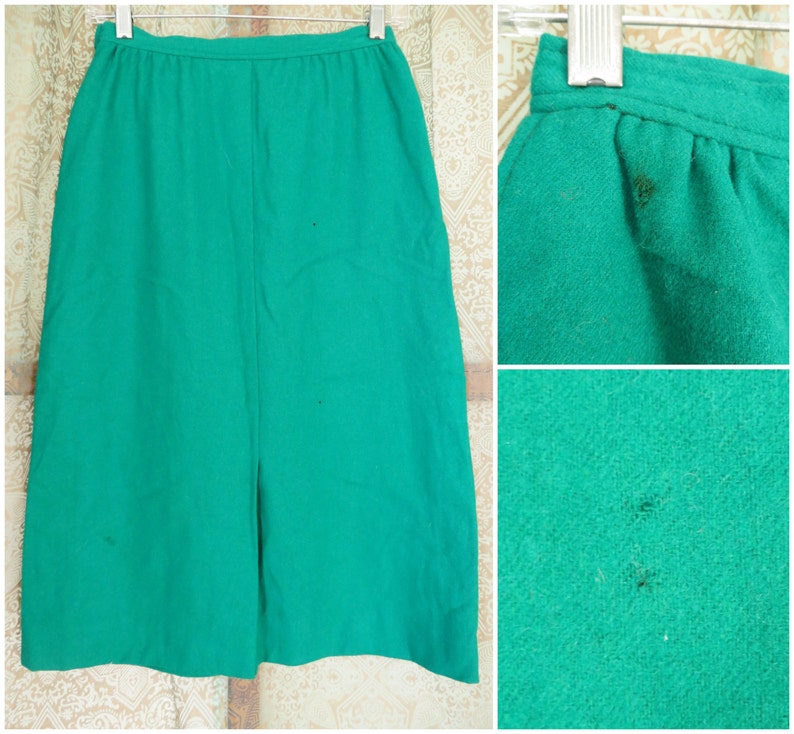 ON SALE 1950s Miss Pendleton Emerald Green Suit Vtg Wool Suit 50s Skirt Suit Matching Jacket Skirt 2 pc Jackie O Mad Men 50s Wool Green Suit