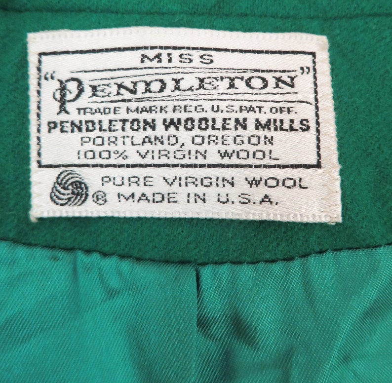 ON SALE 1950s Miss Pendleton Emerald Green Suit Vtg Wool Suit 50s Skirt Suit Matching Jacket Skirt 2 pc Jackie O Mad Men 50s Wool Green Suit
