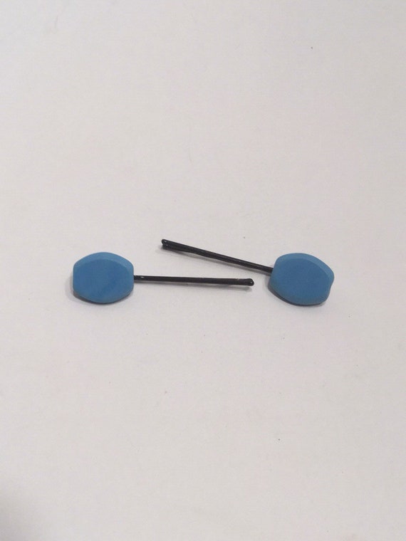 Blue Stone Decorative Bobby Pins Beaded Hair Pin Etsy